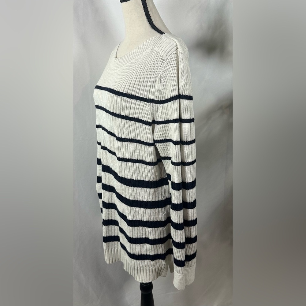 Talbots Cream Ribbed Sweatshirt - Picture 4 of 12